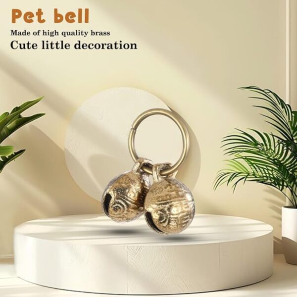ee836b7f-ec45-4ef9-81a6-3b3c572b8f3b.jpg Copper Bell For Dog Collar, 4 PCS Brass Dog Bells Extra Loud Collar Bell For Pet Tracking Anti Lost Training Pets Pendant Accessories Anti Theft Bells For Little Dogs
