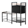 Pet Feeding Station With Storage Dog Food & Toy Organizer Raised Dog Bowls