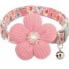 f012bf1e-b804-402c-9eaf-0530bc4bb904.jpg Small Dog Collar With Flower, Spring Dog Collar For Girl Dog Collars For Small Dogs Cute Dog Collar With Bell, Adjustable Length