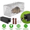 f38460d9-2334-4aa1-818e-578ca4702f37.jpg 1Pc Humane Cat Trap Cage With Waterproof Cover Gloves Catch Release Live Animal Rodent Cage Collapsible Galvanized Wire For Raccoons Beavers Groundhogs Foxes Armadillos