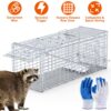 f3e36ace-ccf0-4d14-bd89-0c11416edf74.jpg 1Pc Live Animal Trap Cage 37x14x15in Folding Catch And Release Humane Cat Trap Galvanized Iron For Raccoons Foxes Coyotes Stray Dogs Armadillos Squirrels