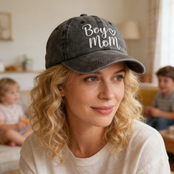 f6714383-d307-4626-a235-23e3b51108ef.jpg Boy Mom Hat For Women, Mother S Day Birthday Mama Gifts, Adjustable Embroidered Wash Cotton Baseball Cap