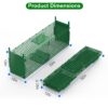 f781d6e4-fdcb-44a9-b0a6-5fbe8861ca80.jpg 32in 2 Door Live Animal Cage Trap With Glove Green For Animals Under 12LBS Easy To Setup Humane Galvanized Iron Trap Cage For Rabbits Groundhogs Skunk Opossums Nutria Stray Cats