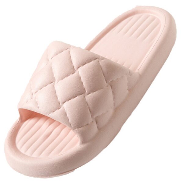 f8c134f3-e6b6-437b-af91-5aa8d9104780.jpg New Rhombus Home Slippers Summer Non-slip Floor Bathroom Slipper Lightweight Simple House Shoes For Women Men
