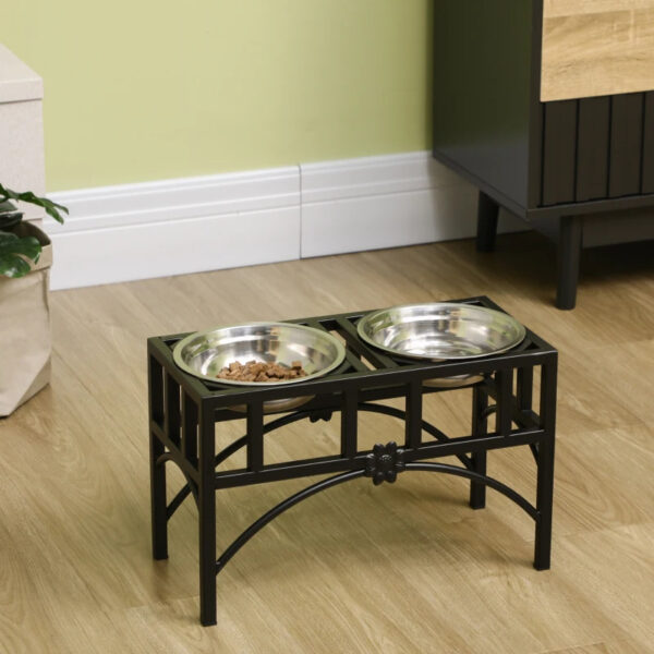 fab1548c-33ba-470e-a59a-4b9eb7242f38.jpg Double Stainless Steel Heavy Duty Dog Food Bowl Elevated Pet Feeding Station