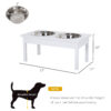 fea05f62-b1e1-4805-b5fd-4ccab2af5943.jpg 23" Wooden Heavy Duty Dog Food Bowls Pet Elevated Feeding Station -White