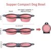 002b16eb-a3fb-4bc9-a525-00d7518eb350.jpg Collapsible Dog Dual Bowls Reinforced Rim 180 Degrees Flip Over Foldable Double Bowl With Lock Clips More Stable Dog Travel Bowls Pet Food Water Feeder