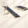 081fd273c971499ebcba09e6c18d7f77.jpg 6-Level Adjustable Foldable Pet Ramp , Solid Pine Wood Non-Slip Dog Stairs with Side Rails, 145 lbs Heavy Duty Pet Step for Senior Dogs & Pets with Mobility Issues