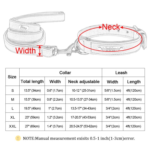 589943607 Custom Dog Collars Leather Personalized Pet Dog Tag Collar Leash Lead For Small Medium Large Dogs Pitbull Bulldog Pugs Beagle