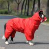 589943857 Large Dog Raincoat Clothes Waterproof Rain Jumpsuit For Big Medium Small Dogs Golden Retriever Outdoor Pet Clothing Coat WLYANG