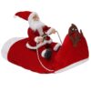 Christmas Dog Clothes Santa Claus Riding Deer Dog Costumes Funny Pet Outfit Riding Holiday Party Dressing Up Clothing For Dogs