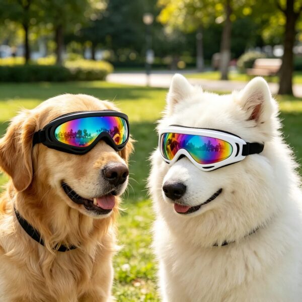 16197a4949b14ab19afa35cfa9c25296.jpg 2 Pack Pet Protection Dog Sunglasses Pet Goggles Windproof Eye Wear Adjustable Dog Goggles (US Logistics only For USPS.TK/TMEU only For self-pickup)