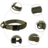 589943359 Tactical Collar Pet Collar Nylon Outdoor Dog Leash Adjustable Large and Medium Dog Collar Dog Collar