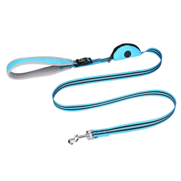 589943687 Reflective Pet Leash Medium And Large Dogs Small Dogs Rope Dog Leash Golden Hair Satsuma Garbage Bag Traction Belt