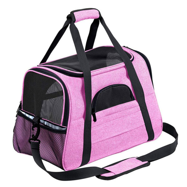 589941096 Foldable & Expandable Pet Carrier Bag - Mesh Breathable Cat/Dog Travel Bag, Convertible Crossbody Handbag for Small Pets