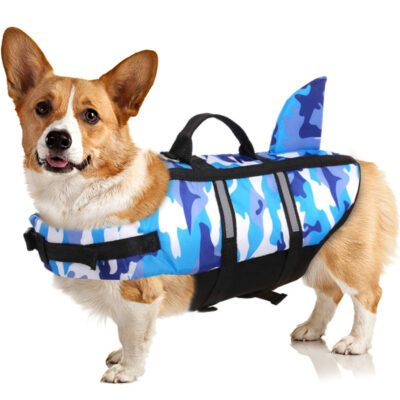 589943230 Dog Life Jacket Lightweight Adjustable Velcro Medium to Large Dog Swimwear