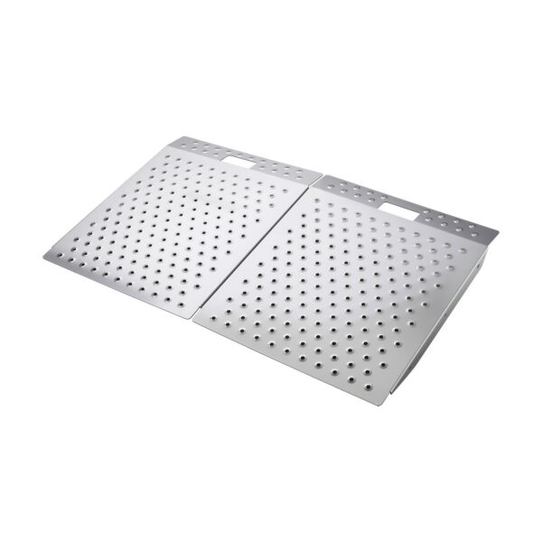 Threshold Ramp For Doorways, 29.5 X 24.3 In, Platform Aluminum Wheelchair Ramp, Non-Slip Door Threshold Ramps, 750 Lbs Load Capacity, For Home Steps, Curbs, Wheelchairs, Walkers, Scooter, Carts