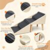 33b47efb-6a57-498c-91dc-6620ea98a8bd.jpg 2-in-1 Dog Stairs For Bed And Couch 18.89 Foldable Dog Ramp For Couch 4 Pet Steps & Ottoman For Small Dogs, Beige