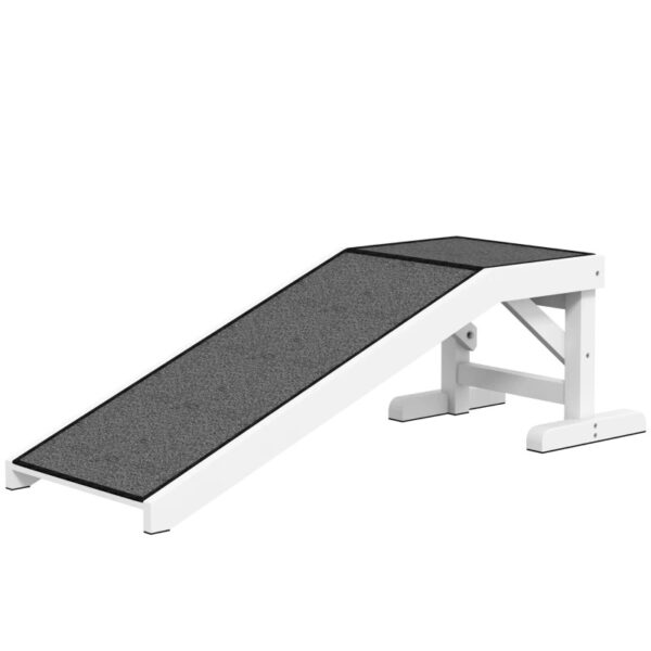 47580e1c-229e-4ee3-b351-2c1ca866bc68.jpg PawHut Pet Ramp For Dogs & Cats With Non-Slip Carpet, White