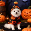 589943644 Halloween Pet Dog Clothes Cat Dog Halloween Pumpkin Two-Legged Hoodie Sweatshirt for Medium and Small Dogs Teddy Factory Direct Sale