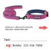 589943622 Custom Dog Collars Leather Personalized Pet Dog Tag Collar Leash Lead For Small Medium Large Dogs Pitbull Bulldog Pugs Beagle
