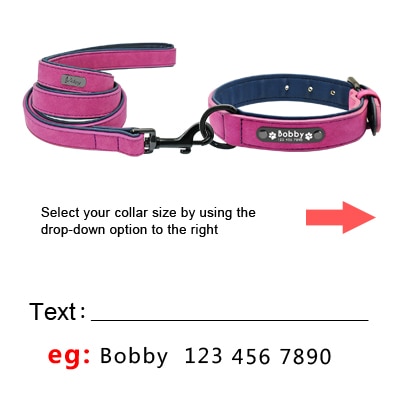 589943622 Custom Dog Collars Leather Personalized Pet Dog Tag Collar Leash Lead For Small Medium Large Dogs Pitbull Bulldog Pugs Beagle