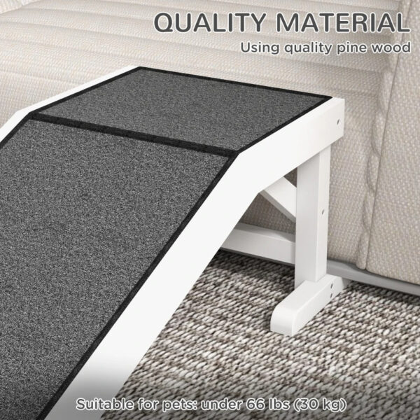 582496ea-51be-4e02-b1cf-6518ab6c6985.jpg PawHut Pet Ramp For Dogs & Cats With Non-Slip Carpet, White