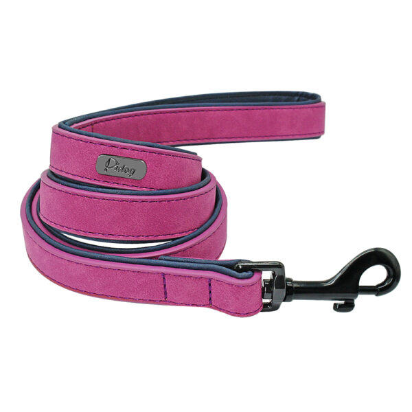 589943617 Custom Dog Collars Leather Personalized Pet Dog Tag Collar Leash Lead For Small Medium Large Dogs Pitbull Bulldog Pugs Beagle