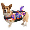 Dog Life Jacket Lightweight Adjustable Velcro Medium to Large Dog Swimwear