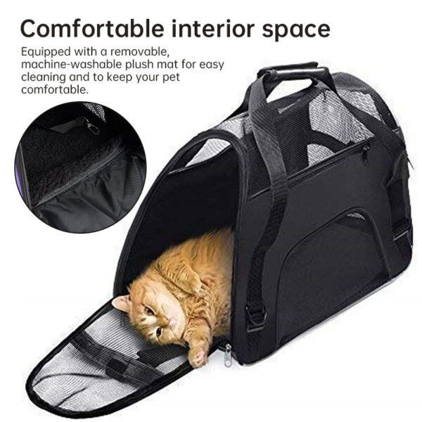589941107 Foldable & Expandable Pet Carrier Bag - Mesh Breathable Cat/Dog Travel Bag, Convertible Crossbody Handbag for Small Pets