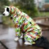 589943853 Large Dog Raincoat Clothes Waterproof Rain Jumpsuit For Big Medium Small Dogs Golden Retriever Outdoor Pet Clothing Coat WLYANG