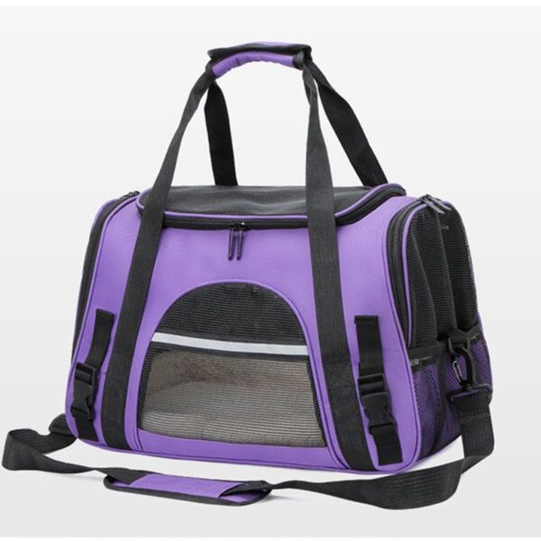 589941097 Foldable & Expandable Pet Carrier Bag - Mesh Breathable Cat/Dog Travel Bag, Convertible Crossbody Handbag for Small Pets