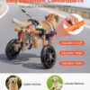 8a3a00ee-8431-40ca-8924-bad83135d9eb.jpg Dog Wheelchair For Back Legs, Lightweight 2 Wheels Pet Wheelchair, Height, Width & Length Adjustable, Dog Cart With Shock-Absorbing Wheels, For Injured, Disabled Dogs 35-48 Lbs, Medium