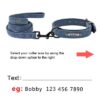 589943621 Custom Dog Collars Leather Personalized Pet Dog Tag Collar Leash Lead For Small Medium Large Dogs Pitbull Bulldog Pugs Beagle