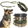 589943357 Tactical Collar Pet Collar Nylon Outdoor Dog Leash Adjustable Large and Medium Dog Collar Dog Collar