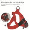 589943392 Dog Harness for Medium to Large Breeds like Shiba Inu, Adjustable Saddle-style Chest and Back Dog Leash