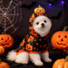 589943642 Halloween Pet Dog Clothes Cat Dog Halloween Pumpkin Two-Legged Hoodie Sweatshirt for Medium and Small Dogs Teddy Factory Direct Sale