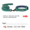 589943620 Custom Dog Collars Leather Personalized Pet Dog Tag Collar Leash Lead For Small Medium Large Dogs Pitbull Bulldog Pugs Beagle