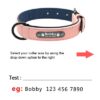 589943608 Custom Dog Collars Leather Personalized Pet Dog Tag Collar Leash Lead For Small Medium Large Dogs Pitbull Bulldog Pugs Beagle