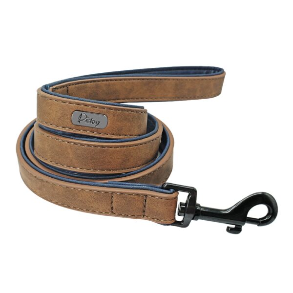 589943614 Custom Dog Collars Leather Personalized Pet Dog Tag Collar Leash Lead For Small Medium Large Dogs Pitbull Bulldog Pugs Beagle