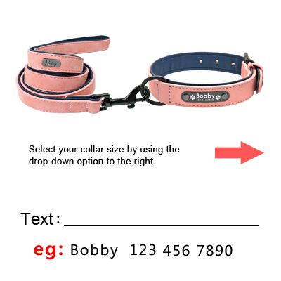 589943618 Custom Dog Collars Leather Personalized Pet Dog Tag Collar Leash Lead For Small Medium Large Dogs Pitbull Bulldog Pugs Beagle