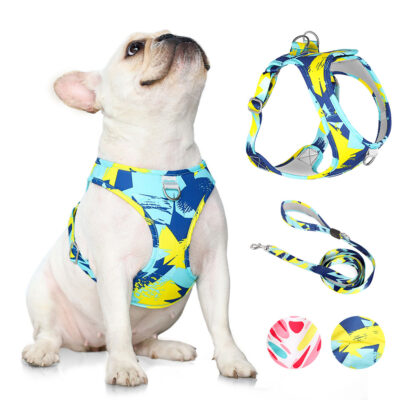 589943508 Printed Pet Chest Strap Anti-Breakaway Dog Leash Small And Medium-Sized Dogs Traction Rope