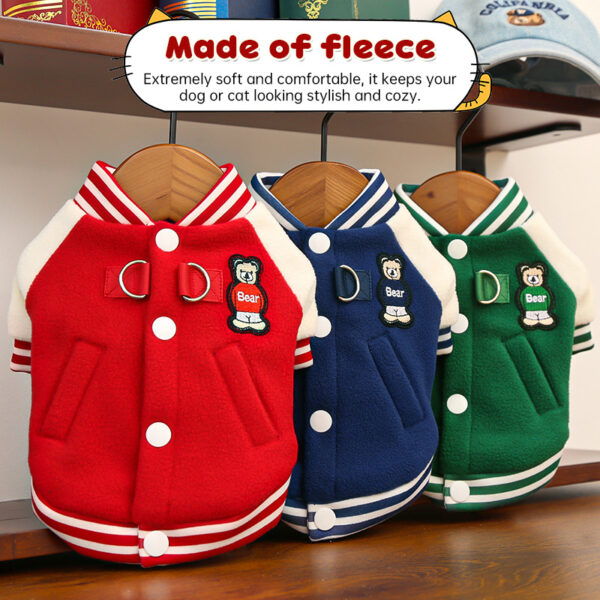 589941142 Wholesale Fleece Dog/Cat Outdoor Jacket - Small/Medium Pets, D-Ring & Buttons