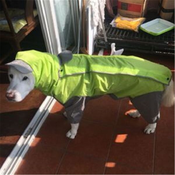 589943852 Large Dog Raincoat Clothes Waterproof Rain Jumpsuit For Big Medium Small Dogs Golden Retriever Outdoor Pet Clothing Coat WLYANG