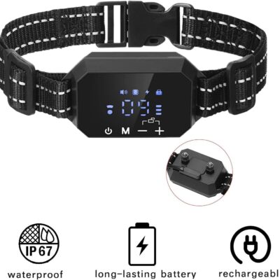 589943404 GPS Wireless Dog Fence, Electric Shock Vibrate , Range Adjustable Warning Strength, Rechargeable, Pet Containme