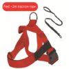 589943400 Dog Harness for Medium to Large Breeds like Shiba Inu, Adjustable Saddle-style Chest and Back Dog Leash