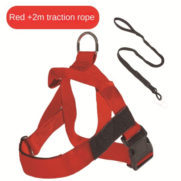 589943400 Dog Harness for Medium to Large Breeds like Shiba Inu, Adjustable Saddle-style Chest and Back Dog Leash