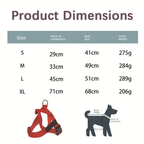 589943394 Dog Harness for Medium to Large Breeds like Shiba Inu, Adjustable Saddle-style Chest and Back Dog Leash