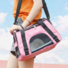 589941103 Foldable & Expandable Pet Carrier Bag - Mesh Breathable Cat/Dog Travel Bag, Convertible Crossbody Handbag for Small Pets