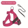 589943402 Dog Harness for Medium to Large Breeds like Shiba Inu, Adjustable Saddle-style Chest and Back Dog Leash